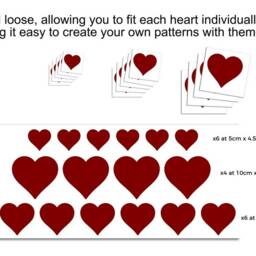 Heart Stickers - Valentine's Day Shop Window Sticker Valentine Hearts Retail Display Vinyl Decal - thumbnail 2