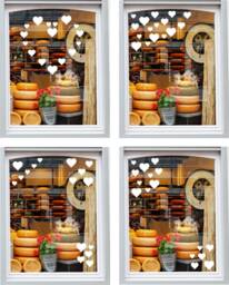 Heart Stickers - Valentine's Day Shop Window Sticker Valentine Hearts Retail Display Vinyl Decal - thumbnail 1