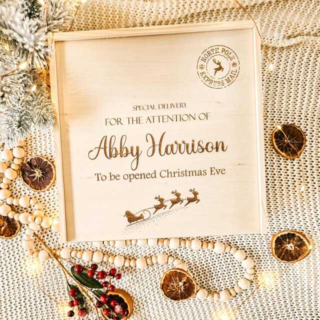 Personalized Wooden Christmas Eve Box, Family Keepsake - image 1