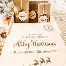 Personalized Wooden Christmas Eve Box, Family Keepsake - thumbnail 2