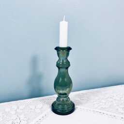 Recycled Glass Candlestick 20cm - thumbnail 2