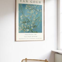 Van Gogh Exhibition Poster, Almond Blossom, Art Print, Floral Wall Art, Garden Gift, A1/A2/A3/A4 - thumbnail 2