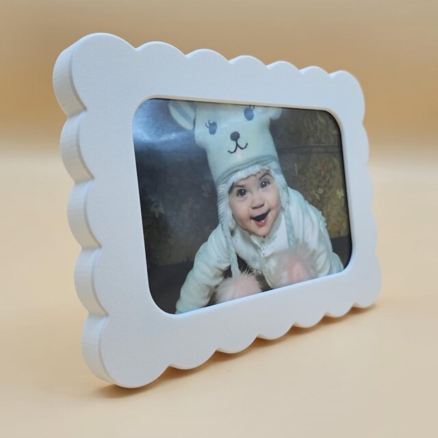 Pastel White Cloud Picture Frame For Baby Room Toddler Nursery Photo Shower Gift Wall Decor Versatile New Born - image 1