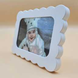Pastel White Cloud Picture Frame For Baby Room Toddler Nursery Photo Shower Gift Wall Decor Versatile New Born - thumbnail 3