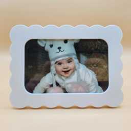 Pastel White Cloud Picture Frame For Baby Room Toddler Nursery Photo Shower Gift Wall Decor Versatile New Born - thumbnail 2