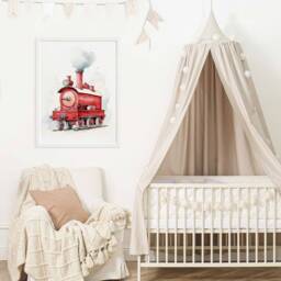 Train Print, Wall Art, Steam Poster, Boys Room Kids Decor, Playroom Decor - thumbnail 3