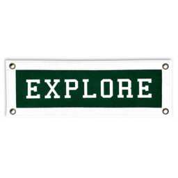 Explore Felt Nook Flag Banner - 7 X 20 Inch Pennant Wall Decor - thumbnail 2