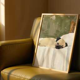 Pug Wall Art Print Playful Dog Poster - Peaceful Pet Portrait For Home Decor - thumbnail 2