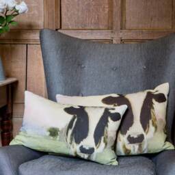 Handmade Linen & Green Velvet Cushion - thumbnail 2