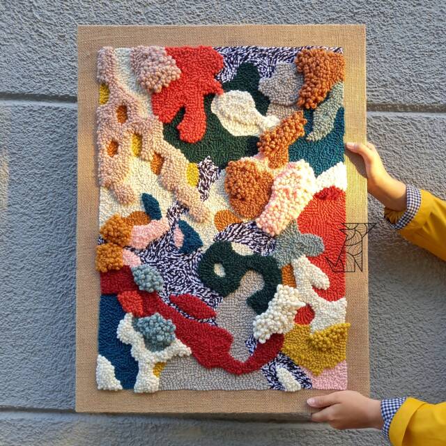 Reef - Bright Coral Reef Textile Wall Art - image 1