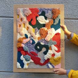 Reef - Bright Coral Reef Textile Wall Art - thumbnail 1