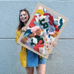 Reef - Bright Coral Reef Textile Wall Art - thumbnail 2
