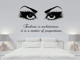 Quote Wall Decals Beauty Salon Eyes Eyelashes Vinyl Sticker Decal Girls Room Decor Home Art Mural Hairdressing Ms392 - thumbnail 1