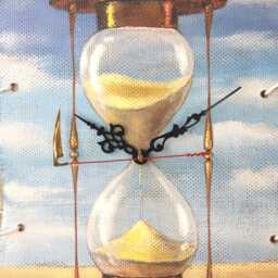 "Handmade Sand Clock Wall Art Unique Wooden Home Decor - 19.6""x 13.7" - thumbnail 3