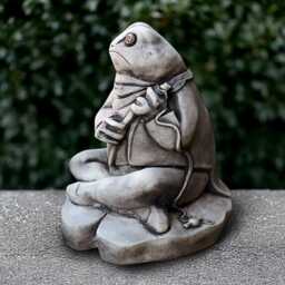 Stone Frog Warrior Statue Concrete Sculpture Garden Decor Cement With Swor Medieval Ornament Outdoor Figurine Gift - thumbnail 4