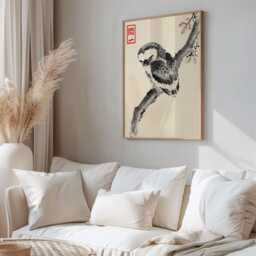 Matsumoto Hoji, Owl, Japanese Owl Print, Wall Art, Poster, Japandi, Art - thumbnail 2
