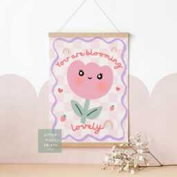 "Girls Floral Pink Tulip Print ""You Are Blooming Lovely" - thumbnail 3