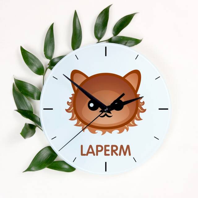 A Clock With A Laperm Cat. New Collection The Cute Art-Dog Cat - image 1