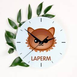 A Clock With A Laperm Cat. New Collection The Cute Art-Dog Cat