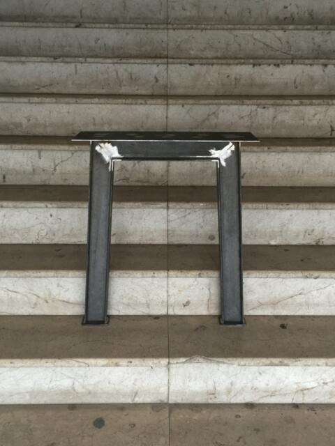 "28"" I Beam Metal Table Legs, Industrial Steel Base, Width 24"", Height 26"" - 30" - image 1