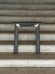 "28"" I Beam Metal Table Legs, Industrial Steel Base, Width 24"", Height 26"" - 30"