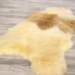 Sheepskin Rug - Real Shaggy Chair Cover Throw Brown Beige Home Decor #apriher32 - thumbnail 4