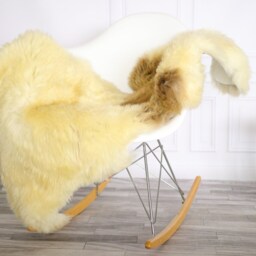 Sheepskin Rug - Real Shaggy Chair Cover Throw Brown Beige Home Decor #apriher32 - thumbnail 3