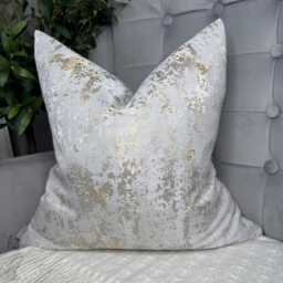 Luxury Decorative Cushion Cover, Champagne Gold Throw Pillow Cover, Marble Design Cushion Designer Cover For Sofa Or Bed