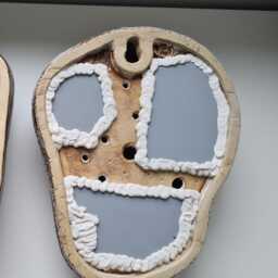 Handmade Ceramic Wall Mirror Sculpture Unique Art Decor - thumbnail 4