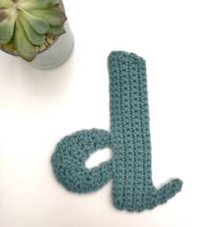 Angels & Rainbows Font Crochet Letter D Pattern, Alphabet, Letter, Appliqu??, Monogram