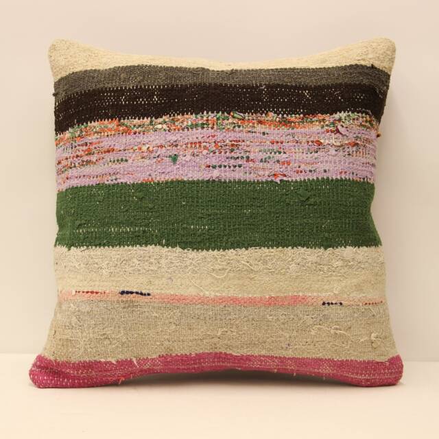 Kilim Pillow, Sofa Pillow Boho Pillow, Handwoven Pillow, 18x18 - 45x45 cm Minimalist Decorative Pillow, Cushion Cover Throw Pillow 4Kbf-442 - image 1