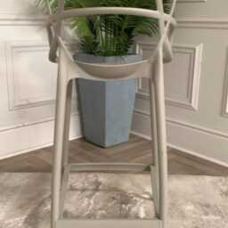 Khaki Green Breakfast Bar Stool Masters Style Kitchen Chair Grey Restaurant Outdoor Plastic - thumbnail 3