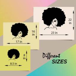 In-Style Decals Wall Vinyl Decal Home Decor Art Sticker Beautiful Girl Woman With Afro Hair Beauty Salon Removable Mural Design 494 - thumbnail 2
