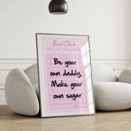 Guest Check Poster Print, Trendy Retro Wall Art Bar Decor, Kitchen Aesthetic Modern Home Gallery 2393 - thumbnail 3