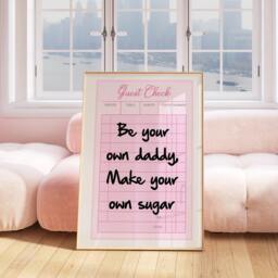 Guest Check Poster Print, Trendy Retro Wall Art Bar Decor, Kitchen Aesthetic Modern Home Gallery 2393 - thumbnail 2