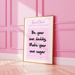 Guest Check Poster Print, Trendy Retro Wall Art Bar Decor, Kitchen Aesthetic Modern Home Gallery 2393 - thumbnail 1