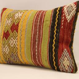 Vintage Turkish Kilim Pillow Accent Sofa Throw Pillows Home Decor 14x20 in - 35x50 cm Boho Pillow Cushion 4Bef-599 - thumbnail 3