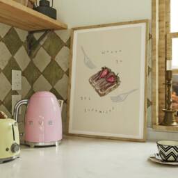 Tiramisu Poster, Italian Food Print, Kitchen Wall Art, Tiramisu Dessert Trendy Art - thumbnail 2