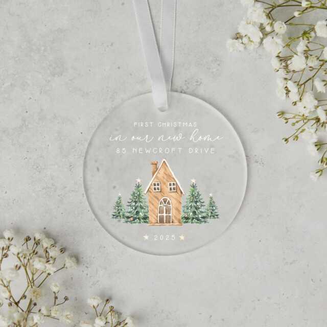 First Home Personalised Frosted Christmas Ornament New Gift - in 2025 - image 1