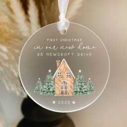 First Home Personalised Frosted Christmas Ornament New Gift - in 2025 - thumbnail 3