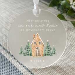 First Home Personalised Frosted Christmas Ornament New Gift - in 2025 - thumbnail 2