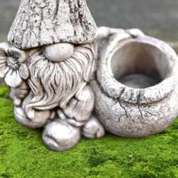 Concrete Gnome Flower Pot Ornament Garden Planter Figurine Stone Outdoor Plant Holder Handmade Statue Whimsical Yard Decoration Gift - thumbnail 3