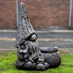 Concrete Gnome Flower Pot Ornament Garden Planter Figurine Stone Outdoor Plant Holder Handmade Statue Whimsical Yard Decoration Gift - thumbnail 2