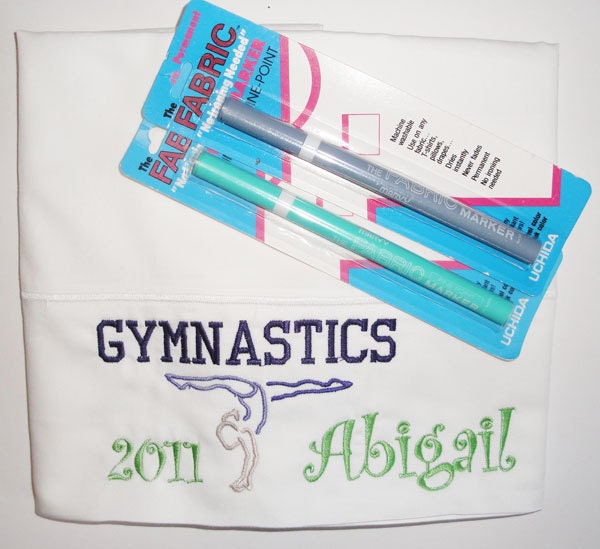Embroidered & Personalized Sports Autograph Pillowcase - Gymnastics Or Any Sport