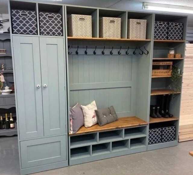 Hall Mud Room Bench /Boot Shelf Cupboard Shoe Storage Etc Handmade Furniture - image 1