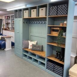 Hall Mud Room Bench /Boot Shelf Cupboard Shoe Storage Etc Handmade Furniture - thumbnail 4