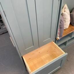 Hall Mud Room Bench /Boot Shelf Cupboard Shoe Storage Etc Handmade Furniture - thumbnail 2
