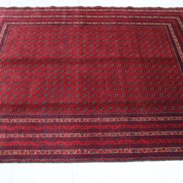 Handmade 7X9 Turkmen Bokhara Rug Natural Wool & Colors Hand-Knotted Afghan - Bedroom For Living Room 200 X 270 cm Red Carpet - thumbnail 3