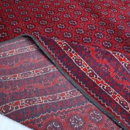 Handmade 7X9 Turkmen Bokhara Rug Natural Wool & Colors Hand-Knotted Afghan - Bedroom For Living Room 200 X 270 cm Red Carpet - thumbnail 4