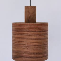 Set Of 2 Walnut Pendant Light For Kitchen Island, Mid Century Lamp Dining Room, Rustic Wood Lighting Chandelier - thumbnail 2